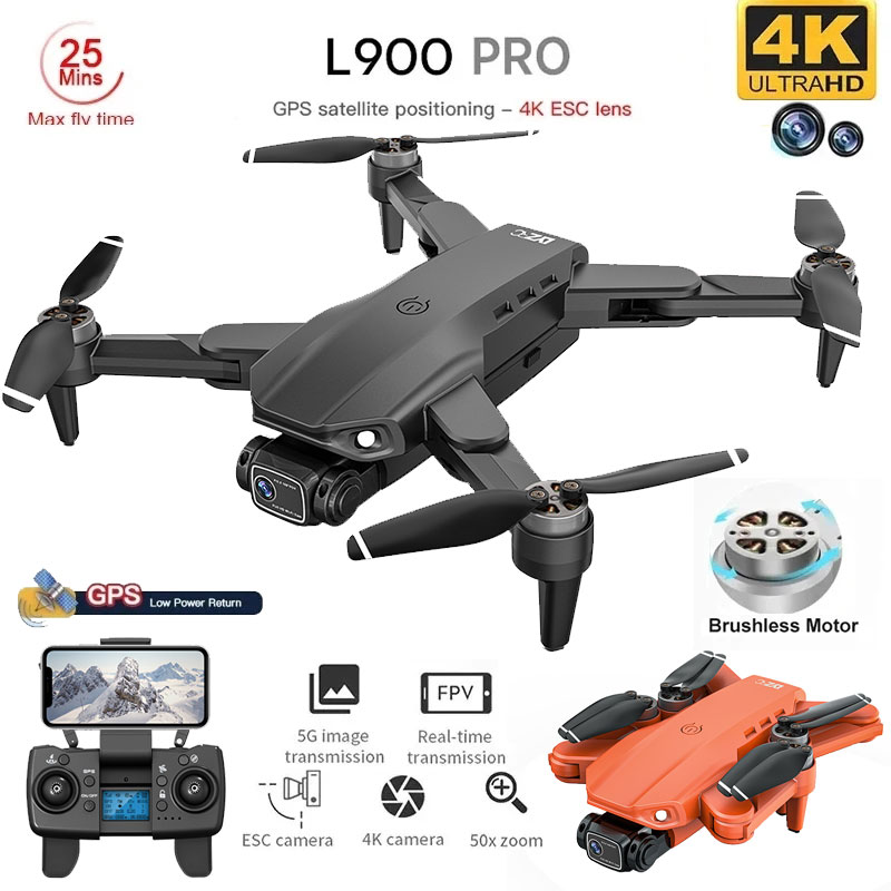 L900 Pro GPS Drone 4K profesio - Drone Camera Lens reseña y precio