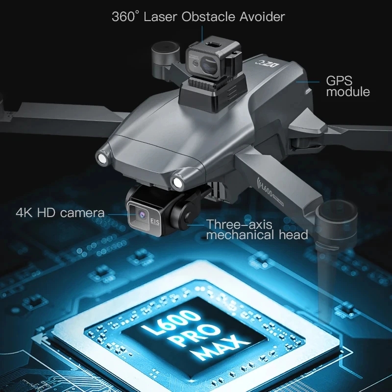 L600 PRO MAX GPS Drone profesi - Drone Camera Lens reseña y precio